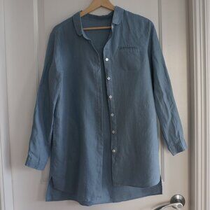 100% linen long tunic